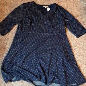 NWT Loft Plus Navy Blue Dress